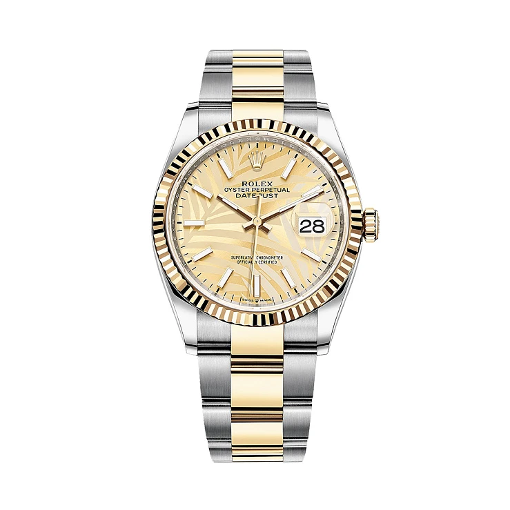 Часы Rolex  Datejust Champagne Palm Motif Dial 2023  126233
