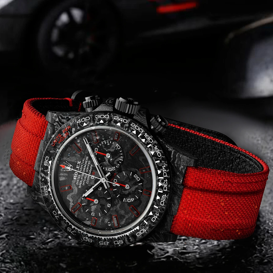Заказать DiW  Rolex Daytona 40 Mm All Carbon Red Edition  