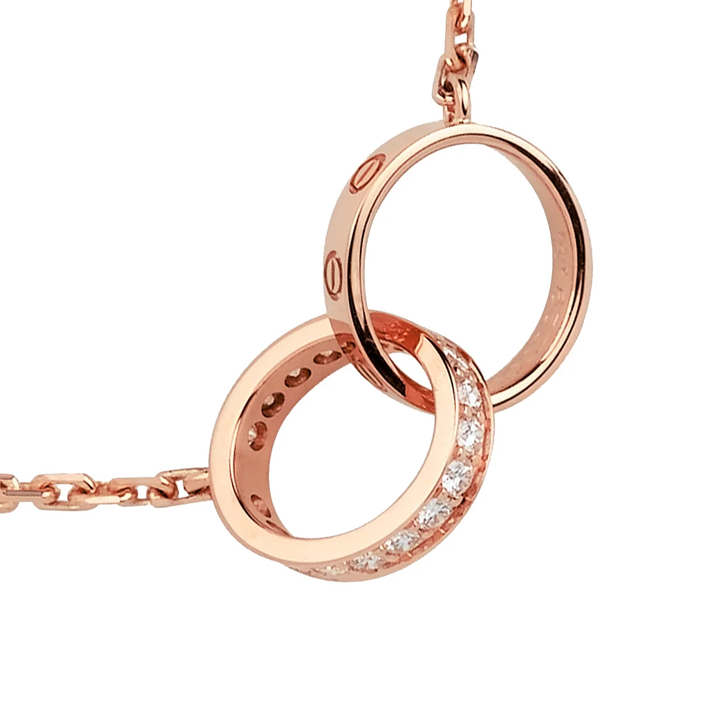 Украшение Cartier  Love Necklace, Half-Paved B7013900  B7013900 