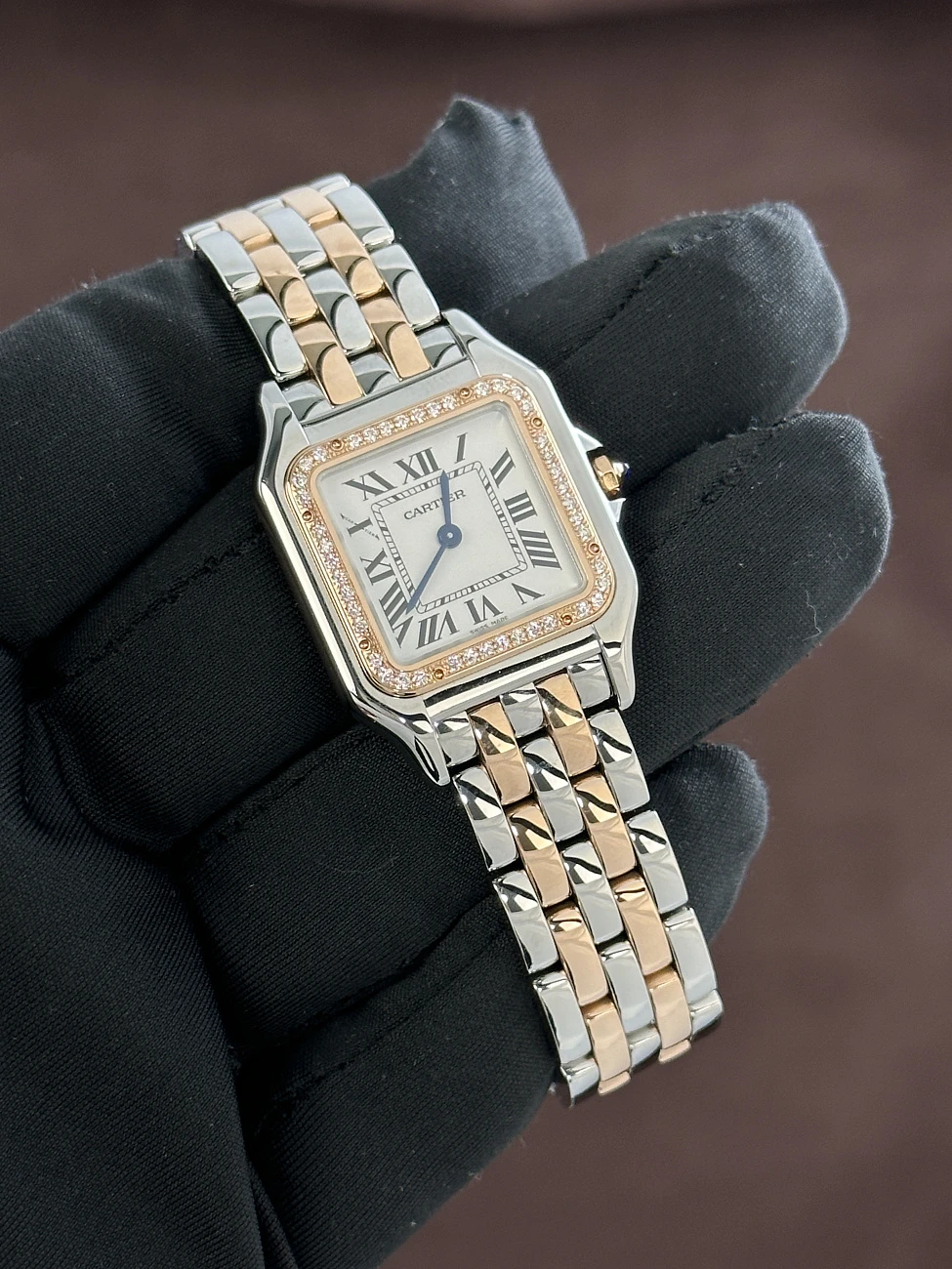 Часы Cartier  Panthere Medium Steel/Rose Gold Diamonds  W3PN0007