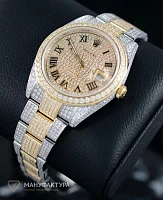 Часы Rolex  Datejust 41Mm Twotone Full Pave Custom Diamonds  126303 FIX