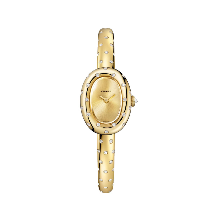 Часы Cartier  Baignoire Yellow Gold and Diamonds 16  WJBA0064