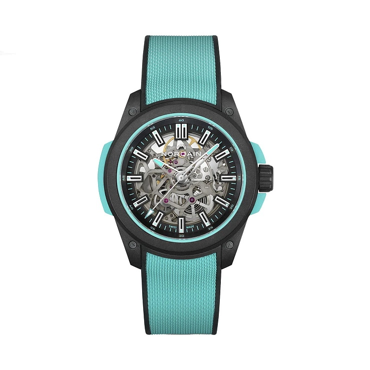 Часы Norqain  Wild One Skeleton 42Mm Turquoise  NNQ3000QBE2AS/B014