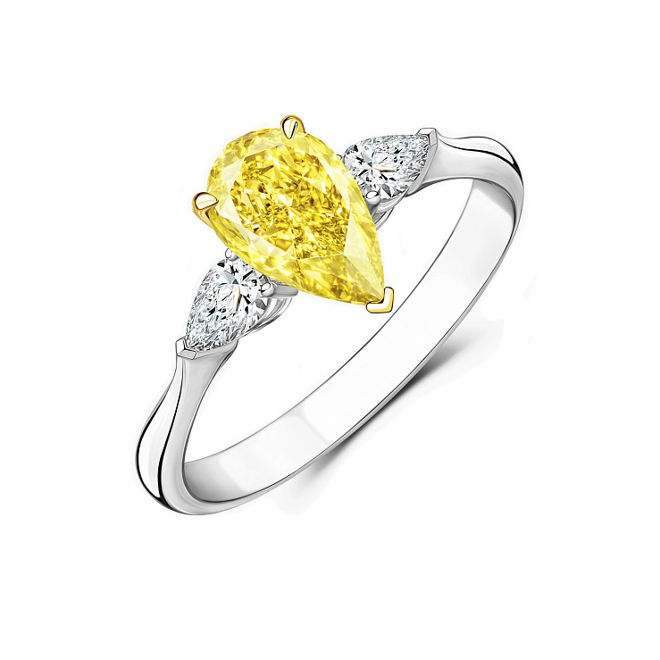 Украшение NO NAME  Кольцо 2,00 ct. S to T/VS1 (Pear Diamond)   