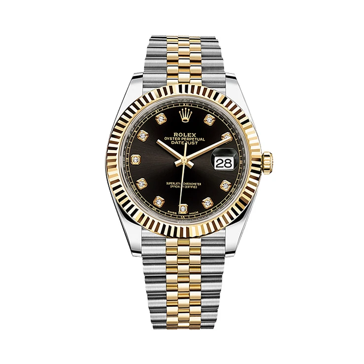 Часы Rolex  Oyster Perpetual Datejust Ii Steel And Yellow Gold Black Dial Diamond  126333
