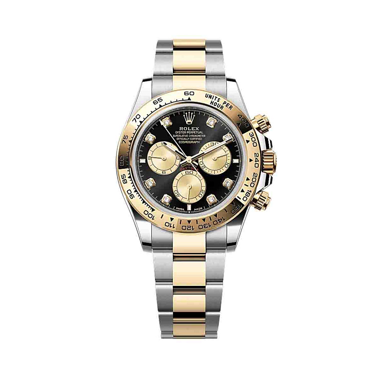 Часы Rolex  Cosmograph Daytona Steel & Yellow Gold Black Dial Diamond Index  126503-0002