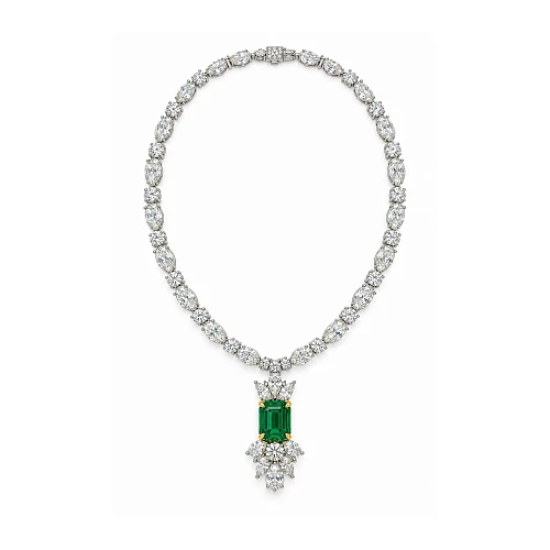 Украшение GRS GemResearch Swisslab  Колье с изумрудом 12,24 ct.   