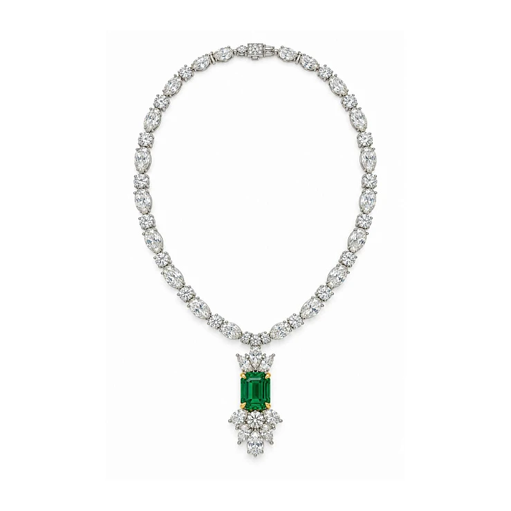 Украшение GRS GemResearch Swisslab  Колье с изумрудом 12,24 ct.   