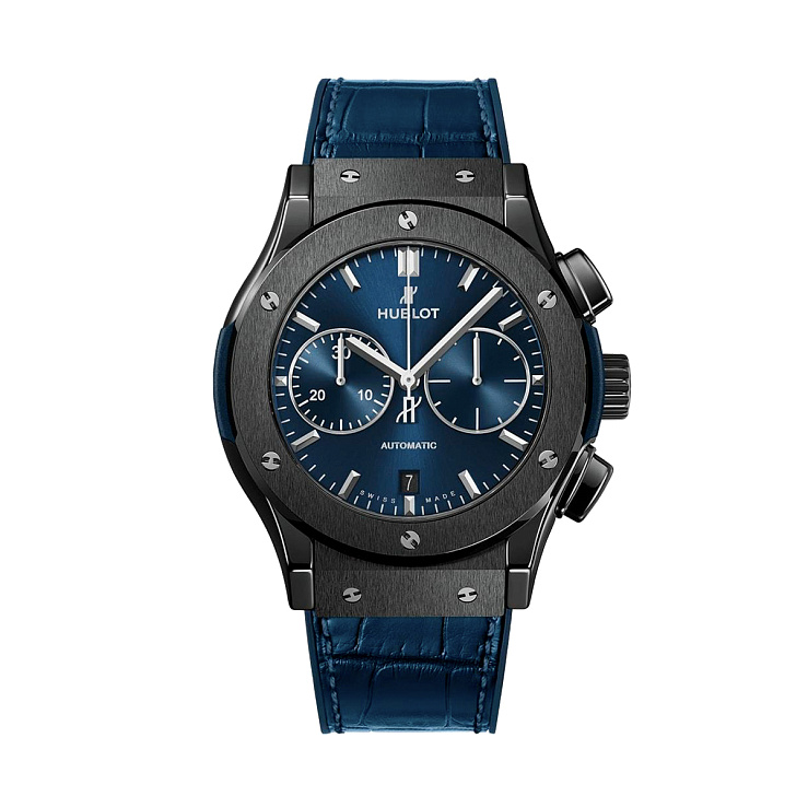 Часы Hublot  Classic Fusion Chronograph Ceramic Blue 45M  521.CM.7170.LR
