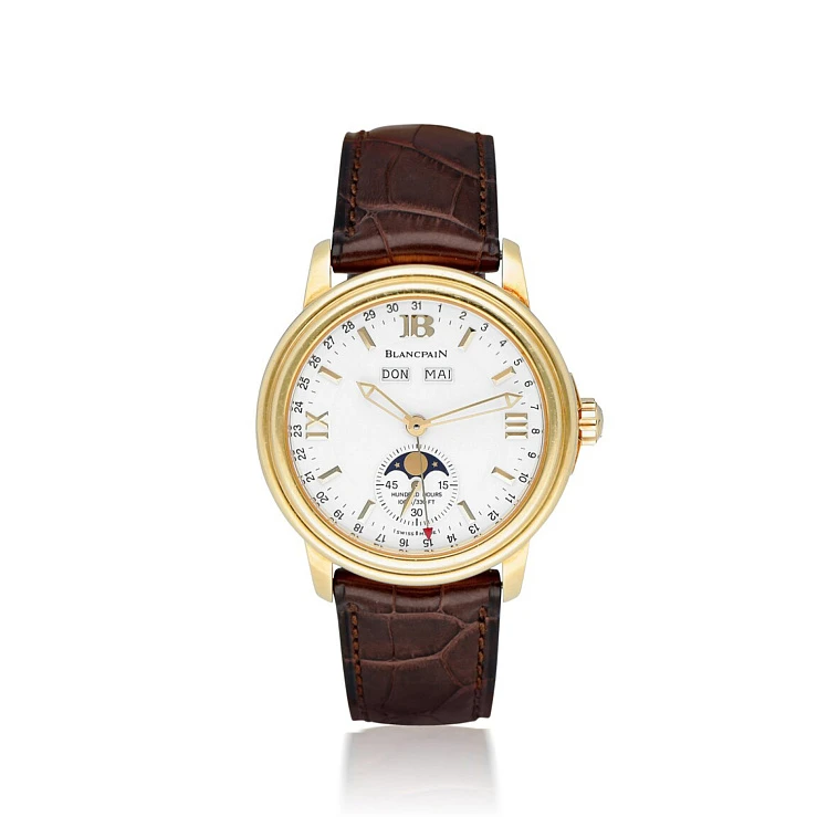 Часы Blancpain  Yellow Gold Triple Calendar With Moon Phases  2763-141