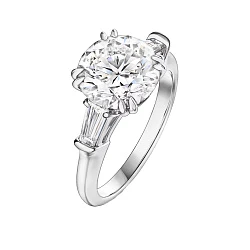 GIA Кольцо с бриллиантом 3,01 ct. H/VS2