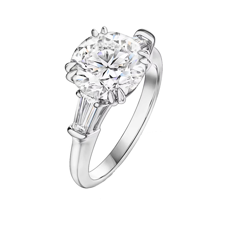 Украшение NO NAME  Кольцо С Бриллиантом 5,02 Ct. H/Vs1 (3 Excellent)   