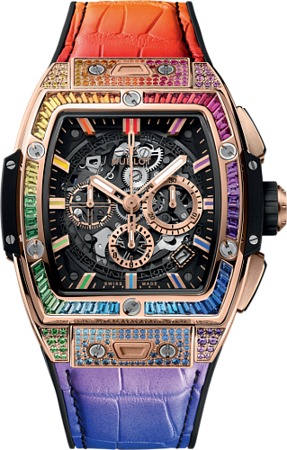 Заказать Hublot  Shaped Spirit Of Big Bang King Gold Rainbow  642.OX.0118.LR.0999
