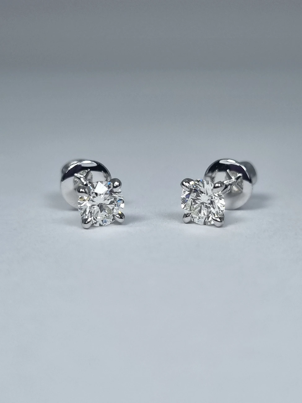 Украшение GIA  Серьги 0,50/0,50 ct. I/VS1 (Round Diamonds)   