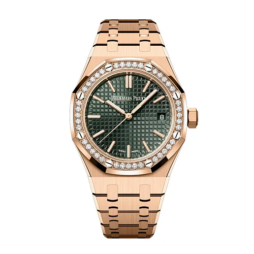 Часы Audemars Piguet  Royal Oak 37Mm Rose Gold Green Dial  15551OR.ZZ.1356OR.06