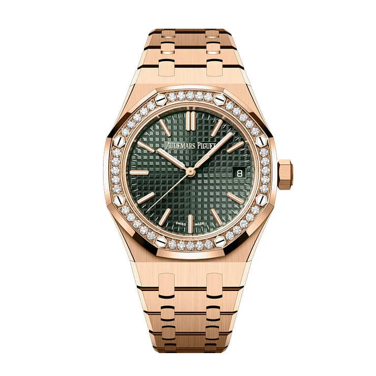 Часы Audemars Piguet  Royal Oak 37Mm Rose Gold Green Dial 50TH ANNIVERSARY «50-ЛЕТНИЙ ЮБИЛЕЙ»  15551OR.ZZ.1356OR.03