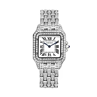 Часы Cartier  Medium Panthere De Cartier Custom Diamonds Full Pave  WSPN0015 FIX