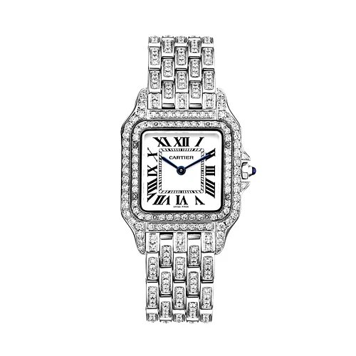 Часы Cartier  Medium Panthere De Cartier Custom Diamonds Full Pave  WSPN0015 FIX