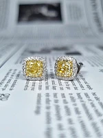 Украшение GIA  Серьги 2,01/2,01 ct. W To X Range/VVS2-VS1   