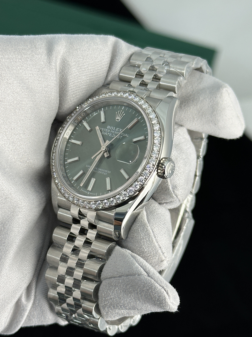 Часы Rolex  Datejust 126284Rbr Mint Green Jubilee 36Mm Stainless Steel  126284rbr