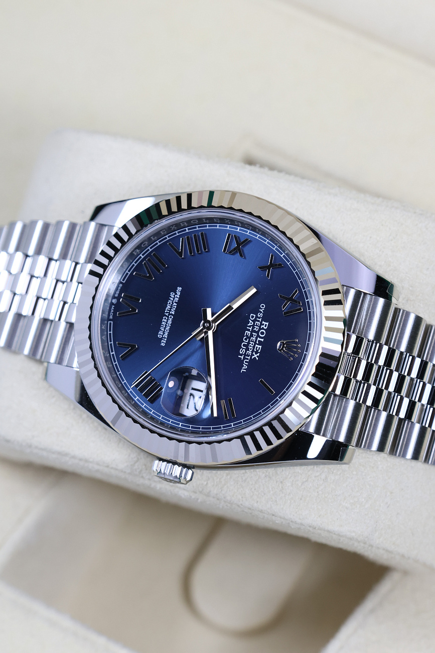 Часы Rolex  Datejust 41Mm Blue Roman  126334-0038