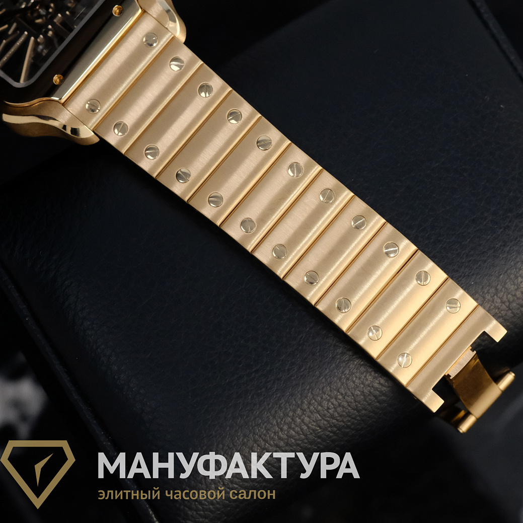 Часы Cartier  Large Rose Gold Santos De Cartier Skeleton  WHSA0016