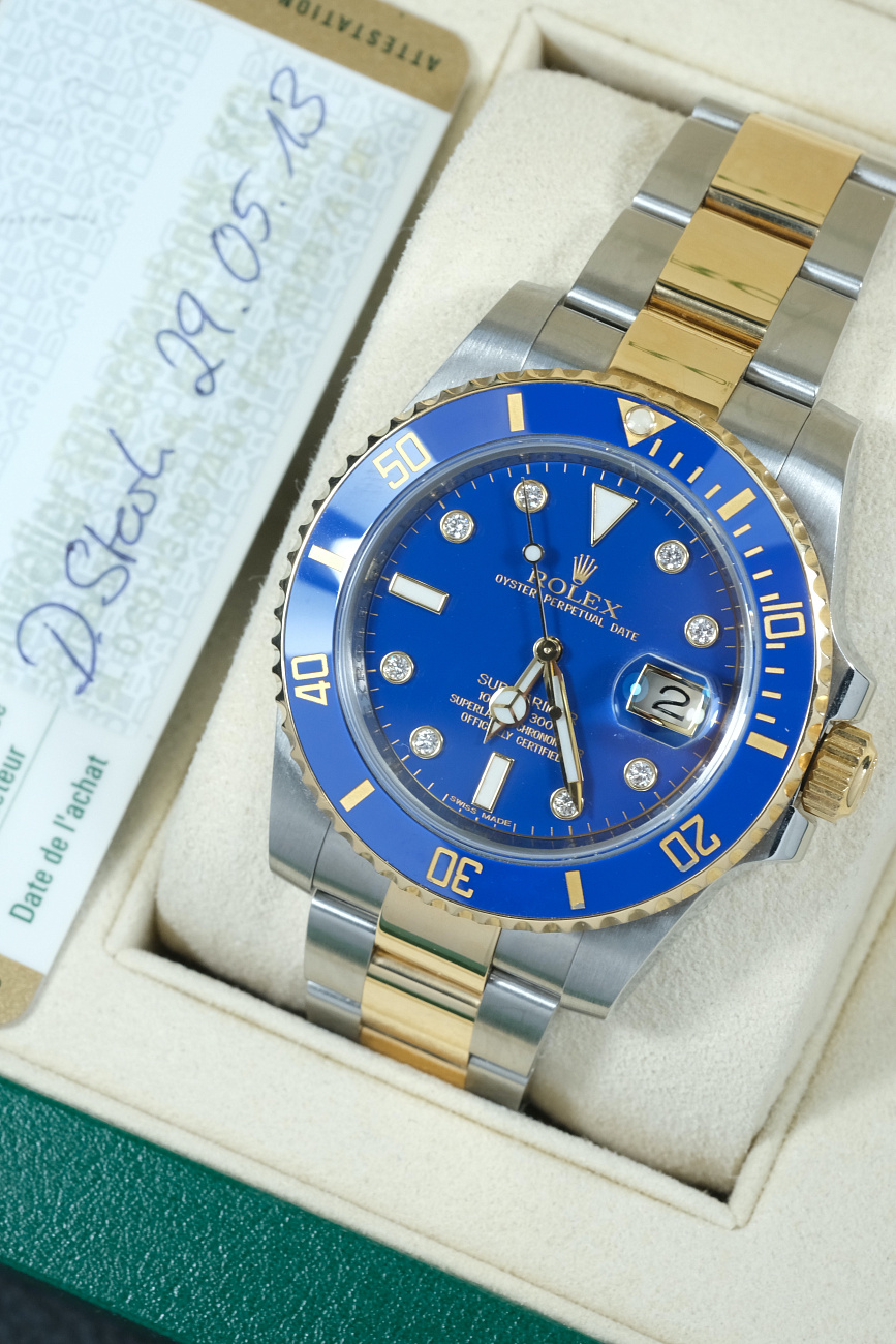 Часы Rolex  Submariner Blue Diamonds Dial  116613LB