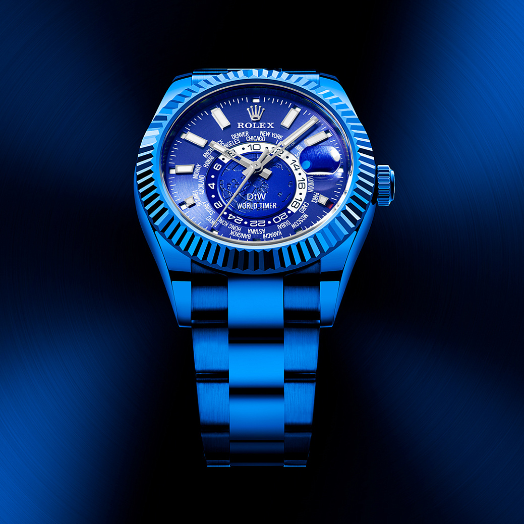 Rolex World Timer Blue Dlc
