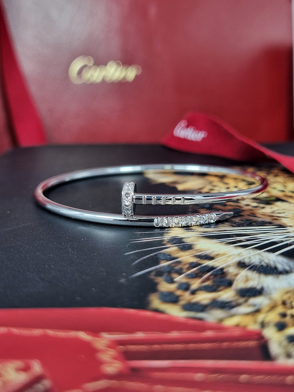Украшение Cartier  Juste un Clou bracelet, Small Model, Reverse-set Diamonds 17 WG  B6092017 
