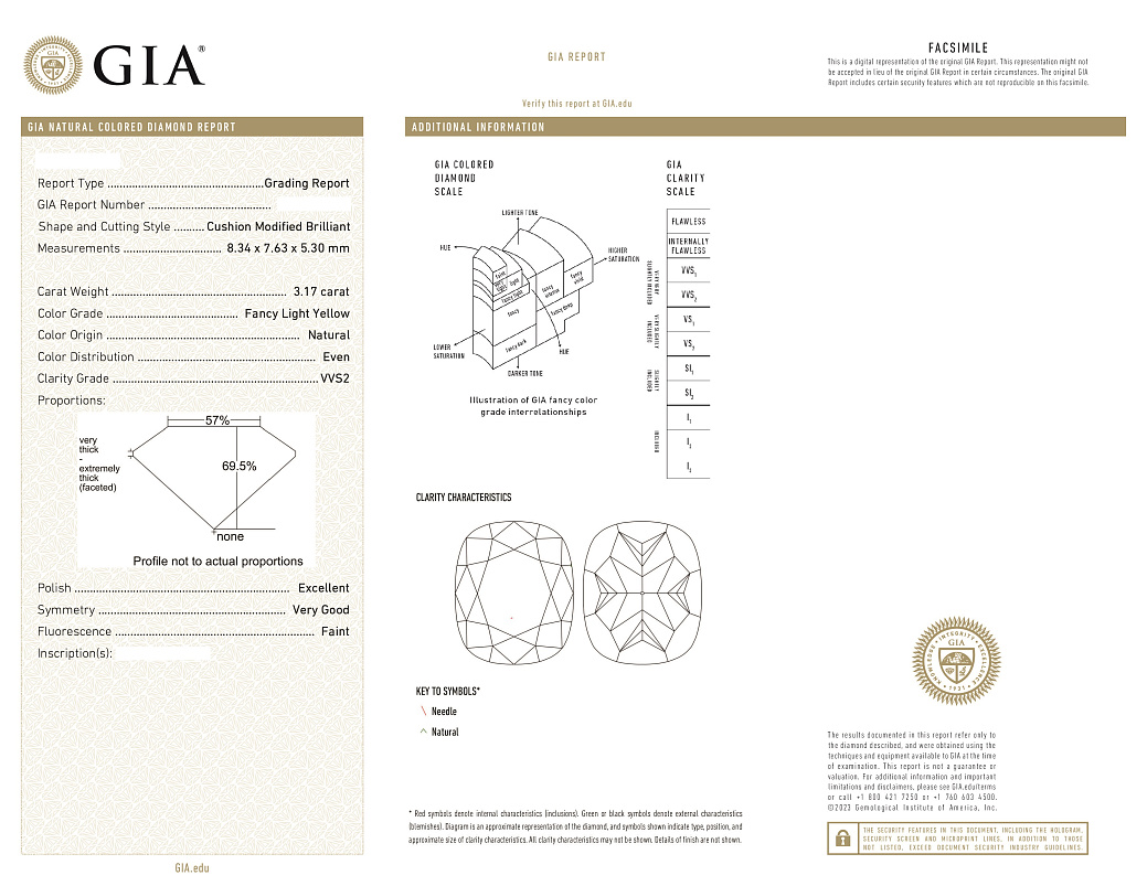 Украшение NO NAME  Кольцо С Бриллиантом 3,17 Ct. Fly/Vvs2   