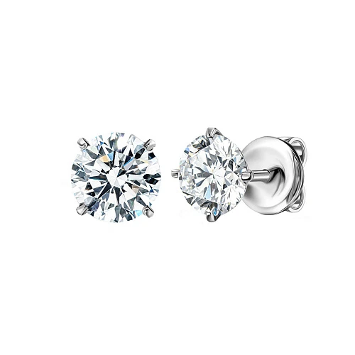 Украшение GIA  Серьги с бриллиантами 1,00/1,01 ct. F-G/Si2 (3 Excellent)   