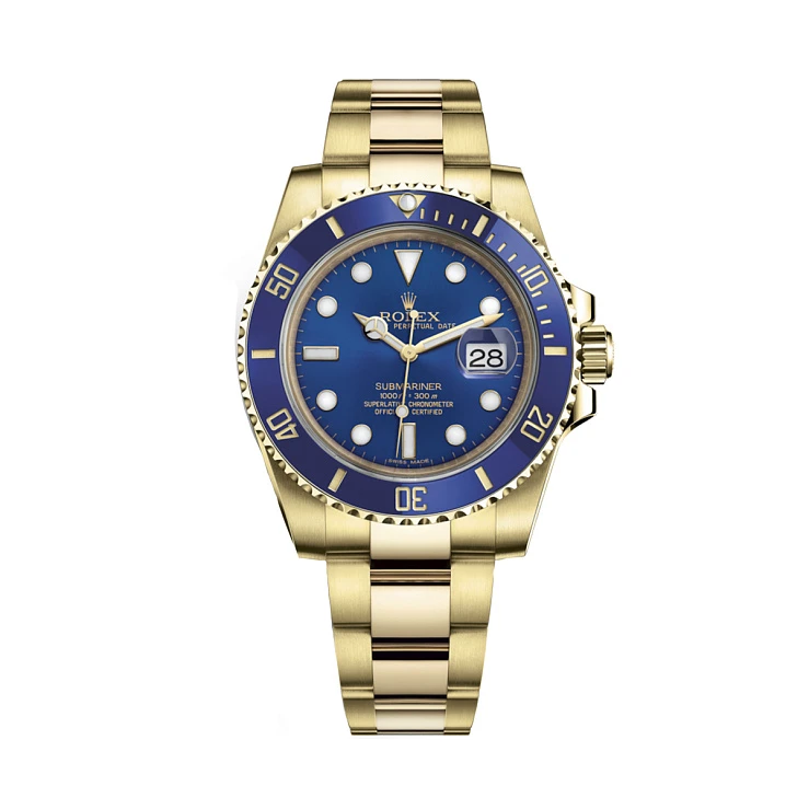 Часы Rolex  Submariner Yellow Gold Blue Discontiniued (Новые В Пленках)  116618LB