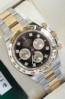 Часы Rolex  Cosmograph Daytona Steel &amp; Yellow Gold Black Dial Diamond Index  126503-0002