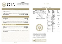 Украшение GIA  Серьги 0,73/0,73 ct. F/Internally Flawless "Round Diamond"   