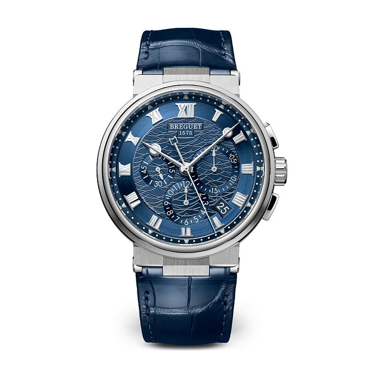 Часы Breguet  Marine Chronograph White Gold Blue Dial 5527Bb  5527BB/Y2/9WV