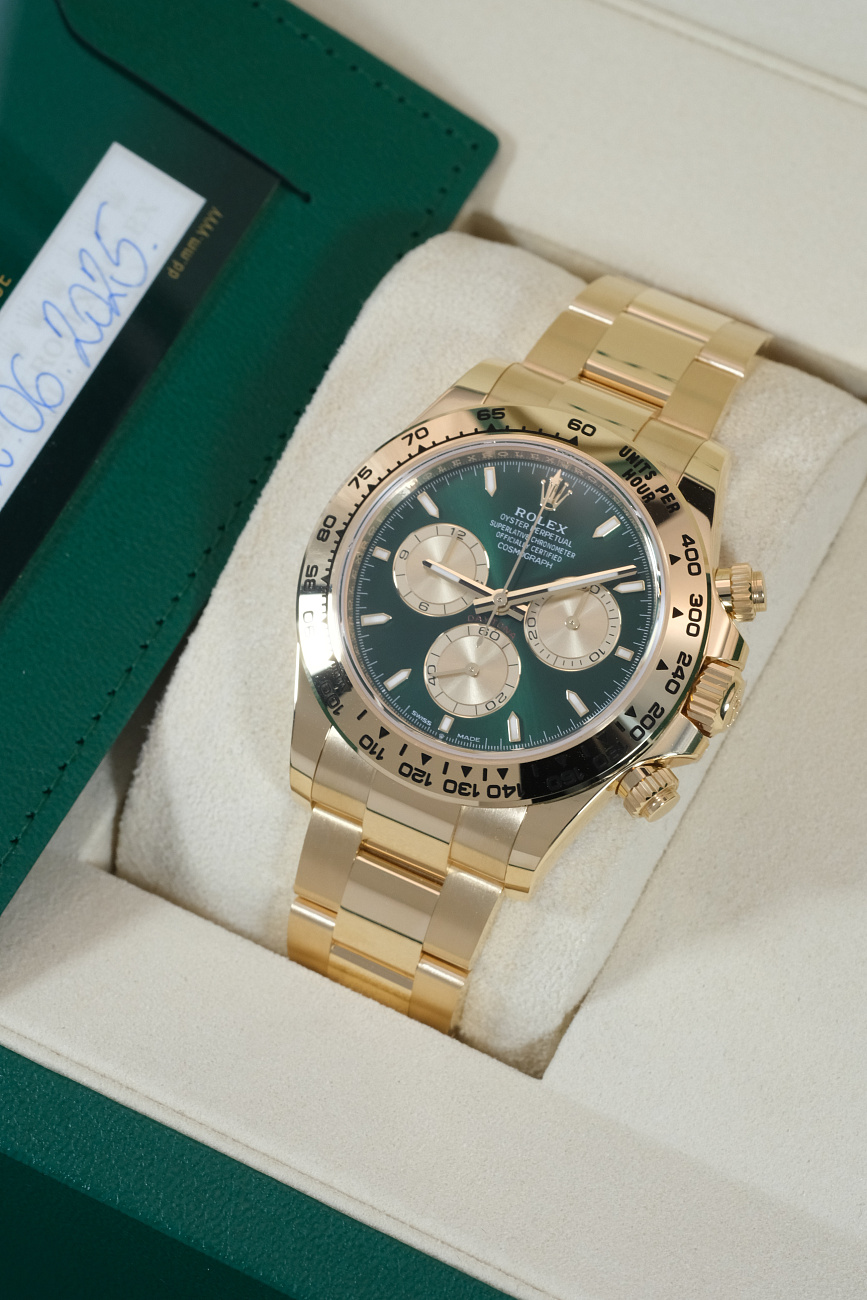 Часы Rolex  Cosmograph Daytona Yellow Gold Green Dial  126508