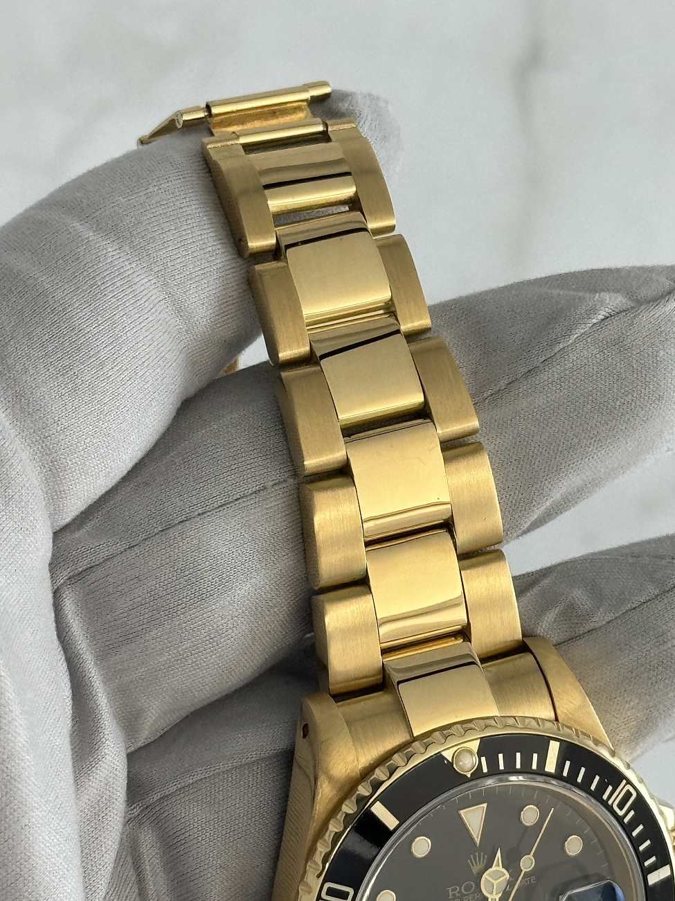 Часы Rolex  Submariner Yellow Gold Watch Black Dial  16618