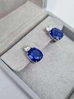 Украшение GRS GemResearch Swisslab  Серьги с сапфирами 12,82/11,91 ct. Cornflower Blue   
