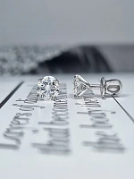 Украшение GIA  Серьги 1,00/1,00 ct. F/VS1 (3 excellent) Round Diamonds   