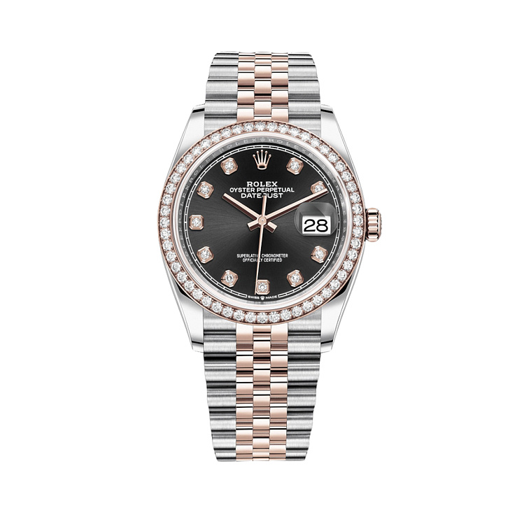 Часы Rolex  Oyster Perpetual Datejust 36 Mm Everose Rolesor Diamonds  126281RBR