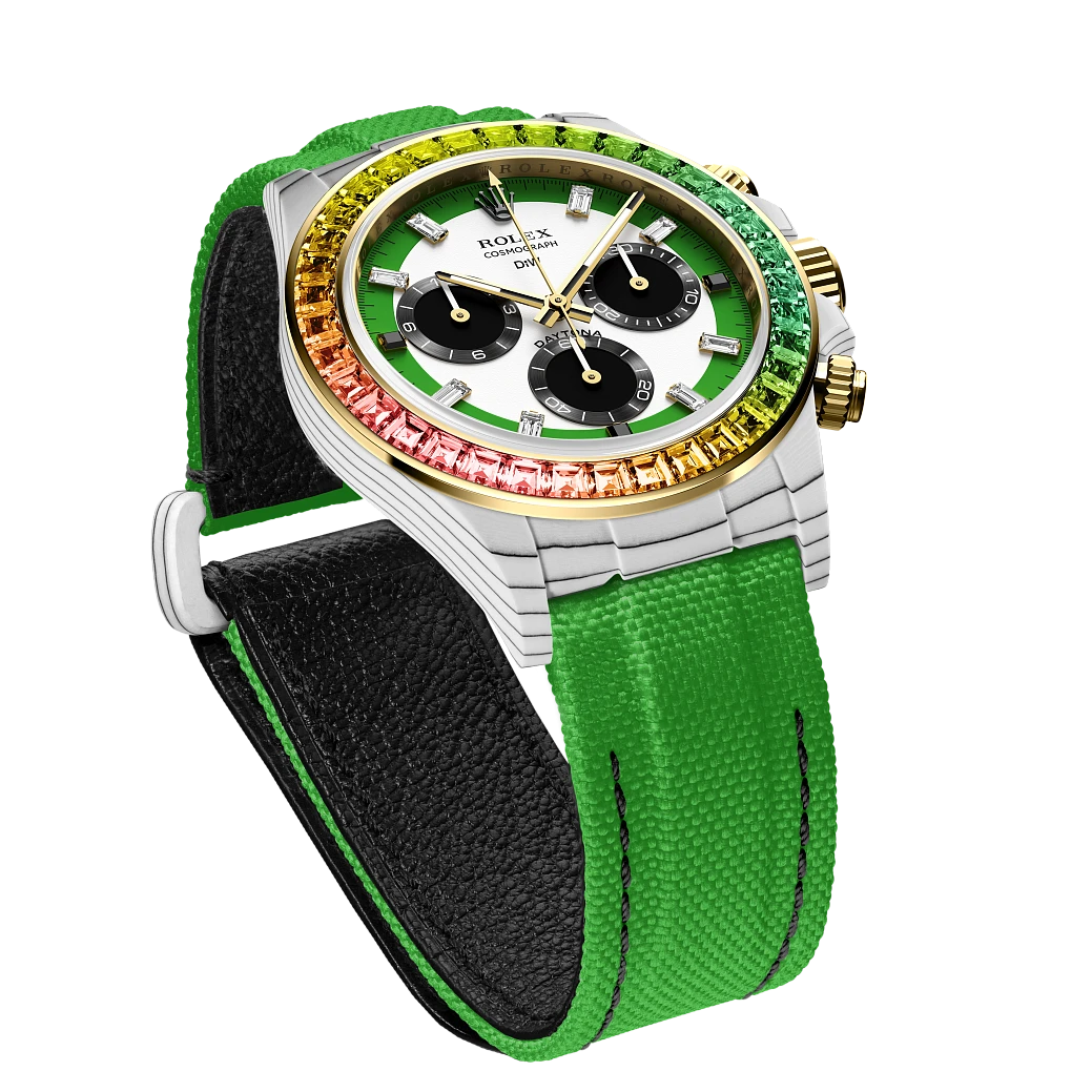 Заказать DiW  Rolex Daytona 40 Mm Rainbow Wild Green  