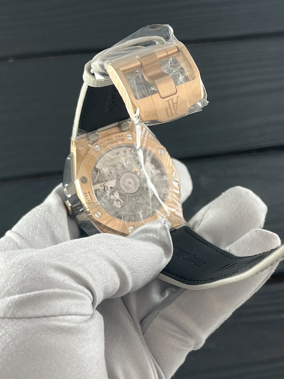 Часы Audemars Piguet  Royal Oak Offshore Selfwinding Chronograph Pink Gold Titanium Bezel Grey Dial  26420OI.OO.A015VE.01