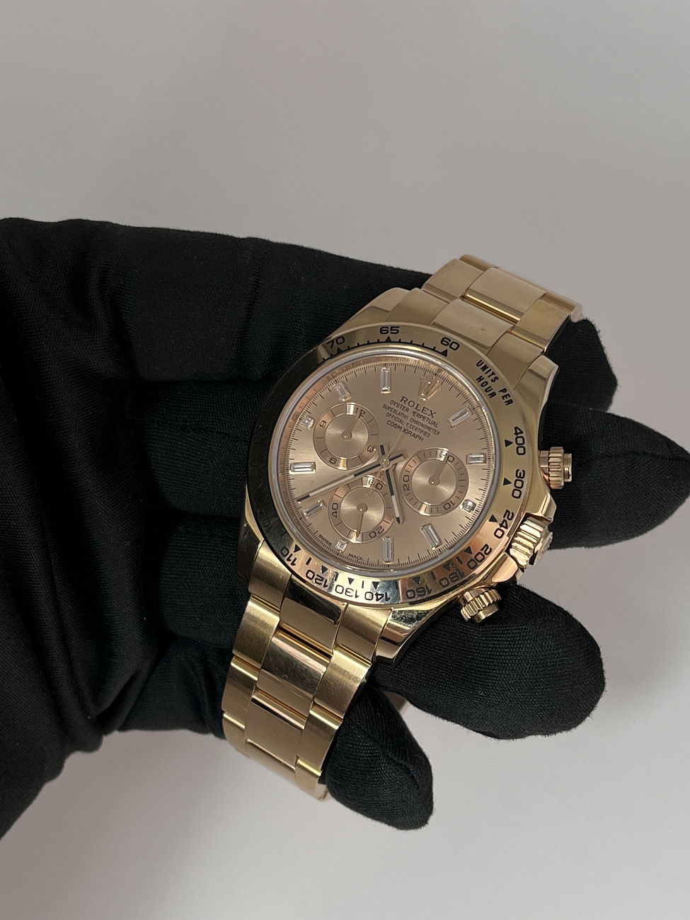 Часы Rolex  Oyster Perpetual Cosmograph Daytona Rose Gold Baguette  116505