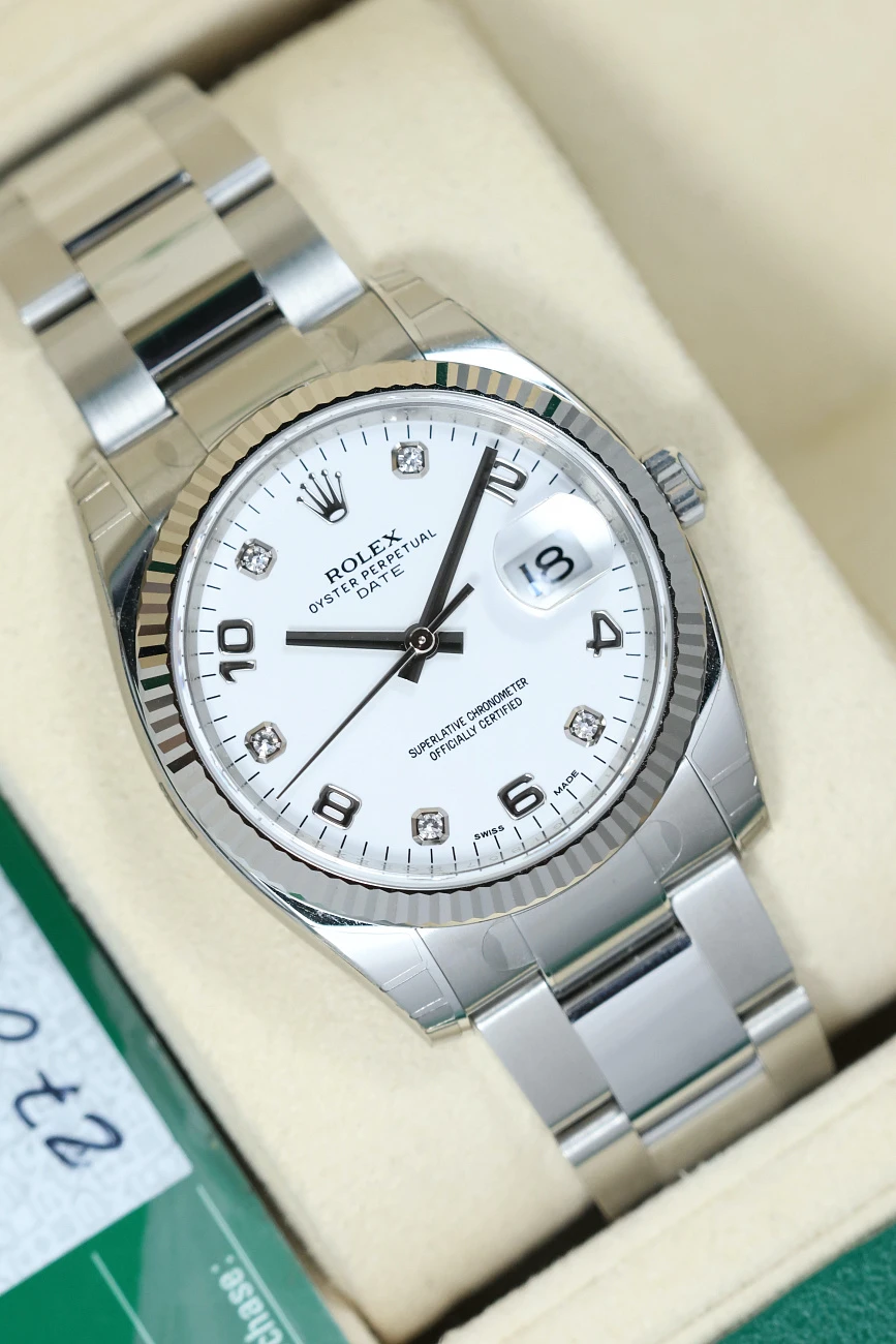 Часы Rolex  Oyster Perpetual Date Diamond Index  115234