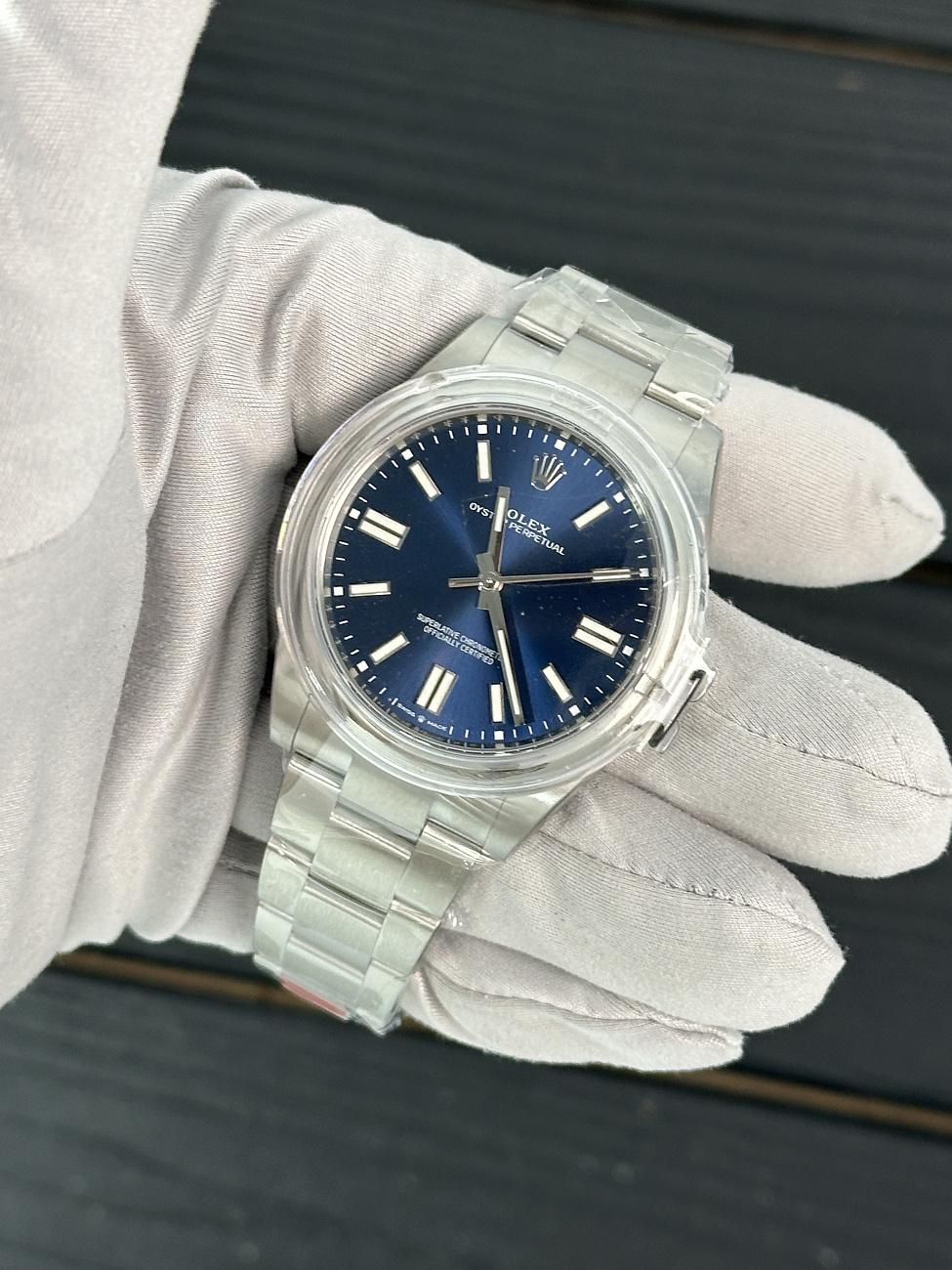 Часы Rolex  Oyster Perpetual 41Mm Blue Dial  124300-0003