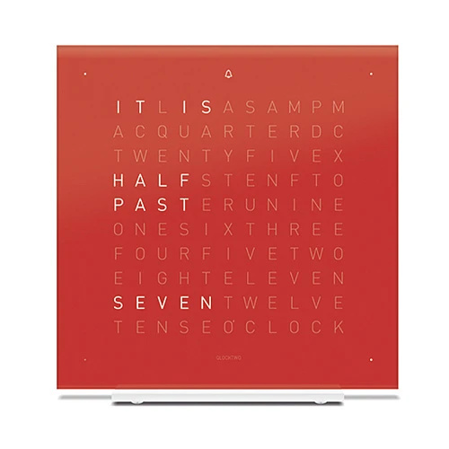 Настоольные часы Q2  Clock Two Touch Pure Red  