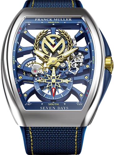 Заказать Franck Muller  Mens Collection Vanguard Yachting Anchor Skeleton Emblem  V 45 S6 SQT ANCRE FM YACHT (BL) S