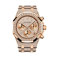 Часы Audemars Piguet  Audemars Piguet Royal Oak Chronograph "50Th Anniversary" 41Mm Rose Gold/Diamond Paved Dial And Bracelet  26242OR.ZZ.1322OR.01