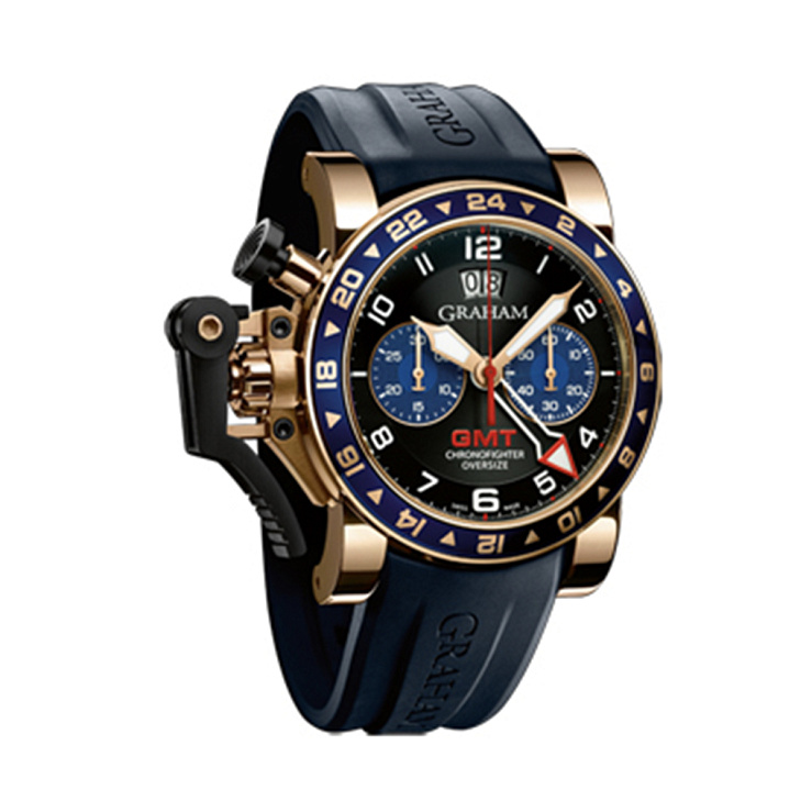 Часы Graham  Chronofighter Oversize Gmt Big Date Blue Gold  2OVGR.B26A
