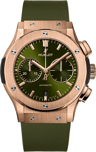 Заказать Hublot  Classic Fusion Chronograph King Gold Green 45 Mm  521.OX.8980.RX